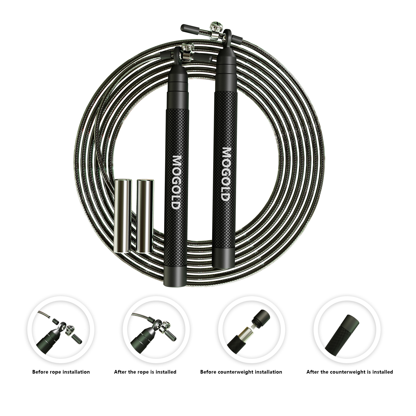 Crossfit Weighted jump rope gy - Speed Skipping Rope recension och pris
